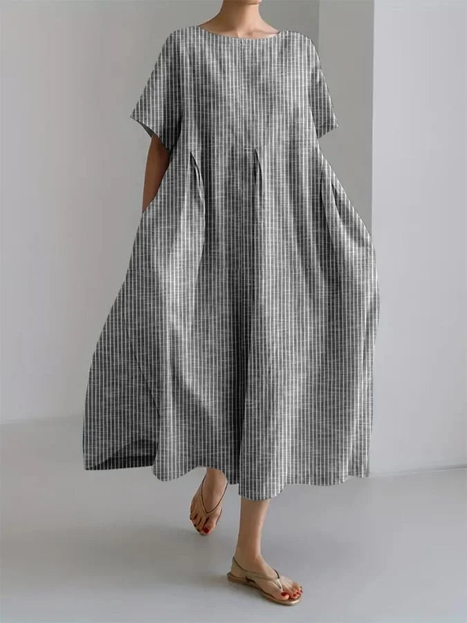 Bianca | Everyday Retro-Inspired Long Casual Dress with a Relaxed Fit