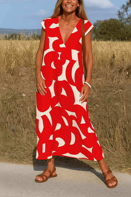Crimson Coast Dress – Printed Dress