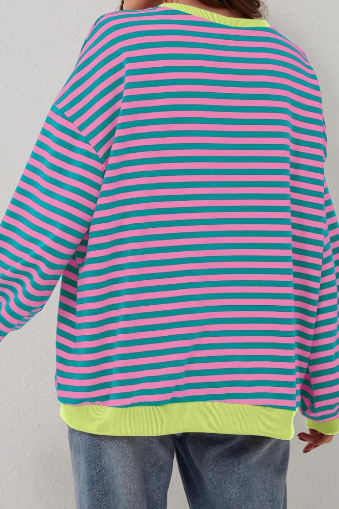 Daniela - Oversized Striped Long Sleeve Jumper