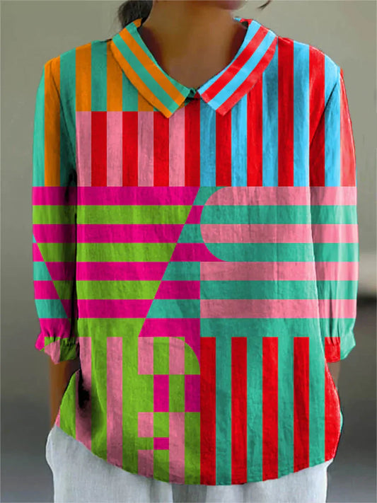 Natalie™ Geometric Colorplay Blouse