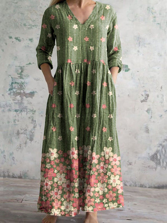 Nicol |  Retro Floral Maxi Dress