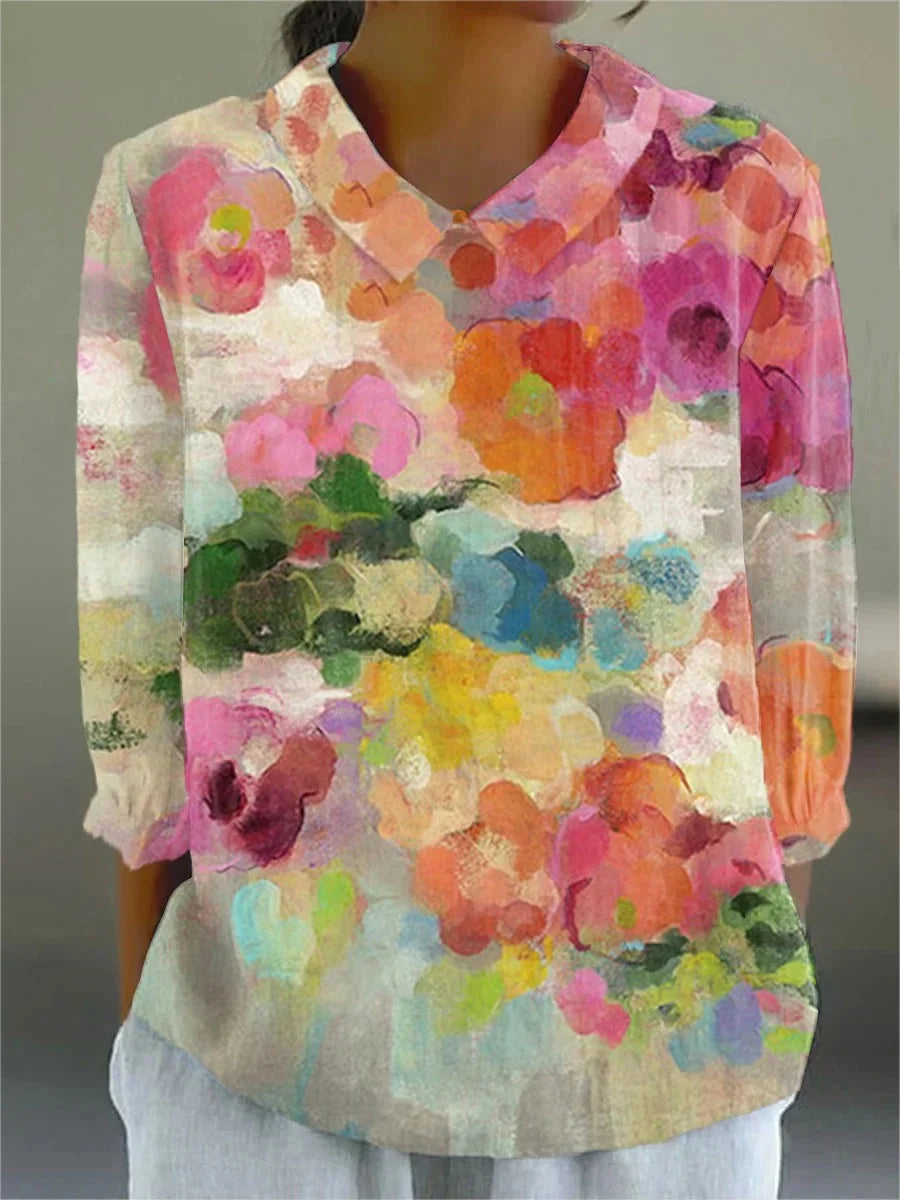 Zelda™ Floral Watercolor Blouse