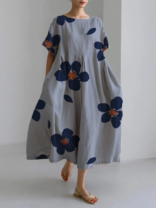 Raffaella | Elegant Long Floral Dress with Relaxed Fit for Stylish Days