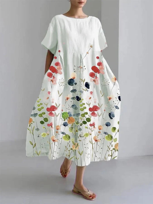 Liliana | Summer Floral Long Dress for Effortless Movement