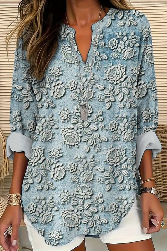 Blue Dusk Bloom Blouse