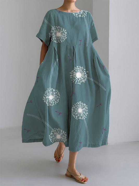 Gabriella | Dandelion Print Maxi Summer Dress for Ultimate Comfort and Freedom