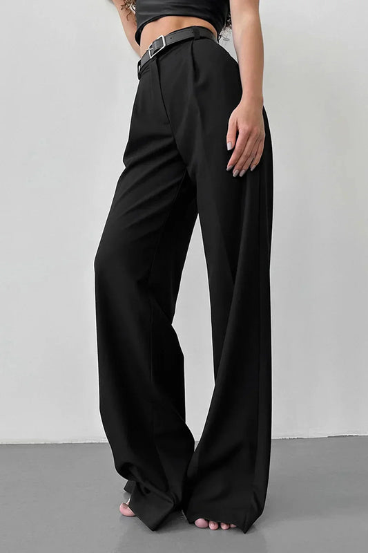 Must-have High-Waist Wide Leg Black Pants