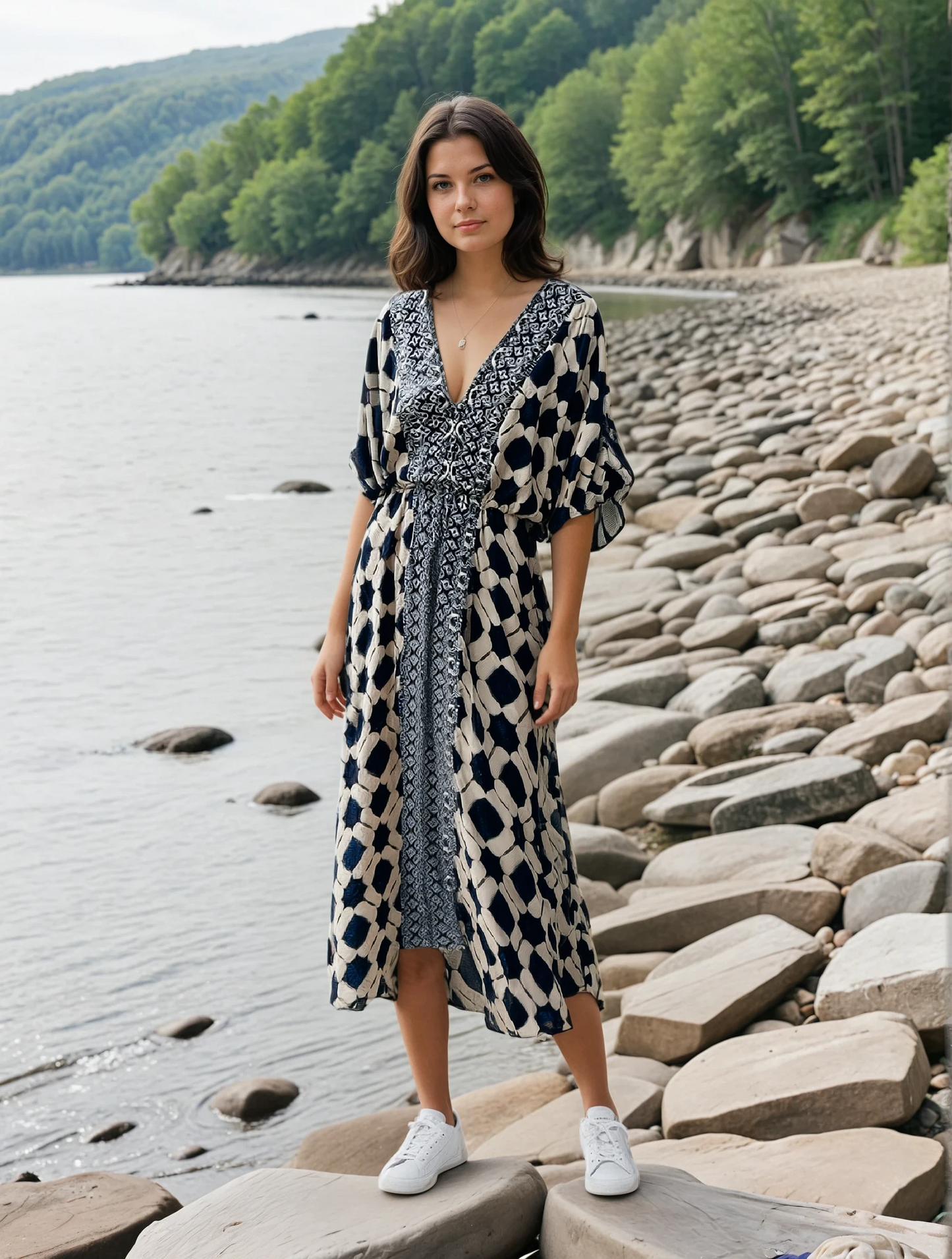 Geometric Loose fitted Boho Dress