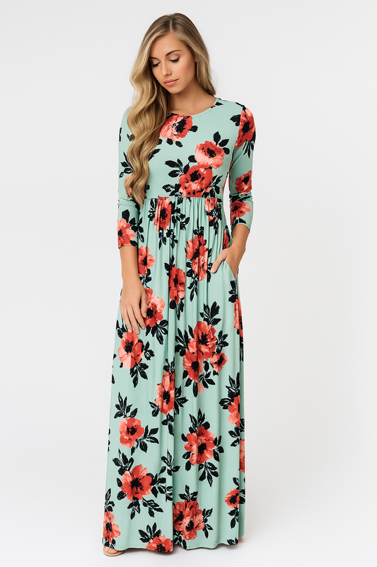 Madeline - Floral Maxi Dress