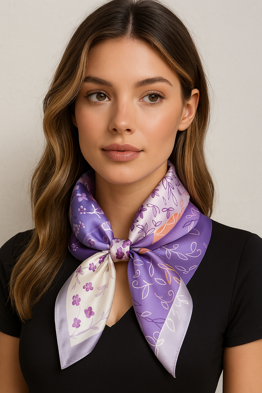 Violetta Scarf (100% Silk - 68 cm)