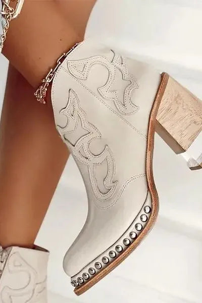 Norwich Embroidered Mid - Leather Boots