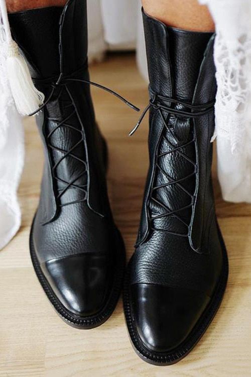 Signature Lace Up – Leather Boots