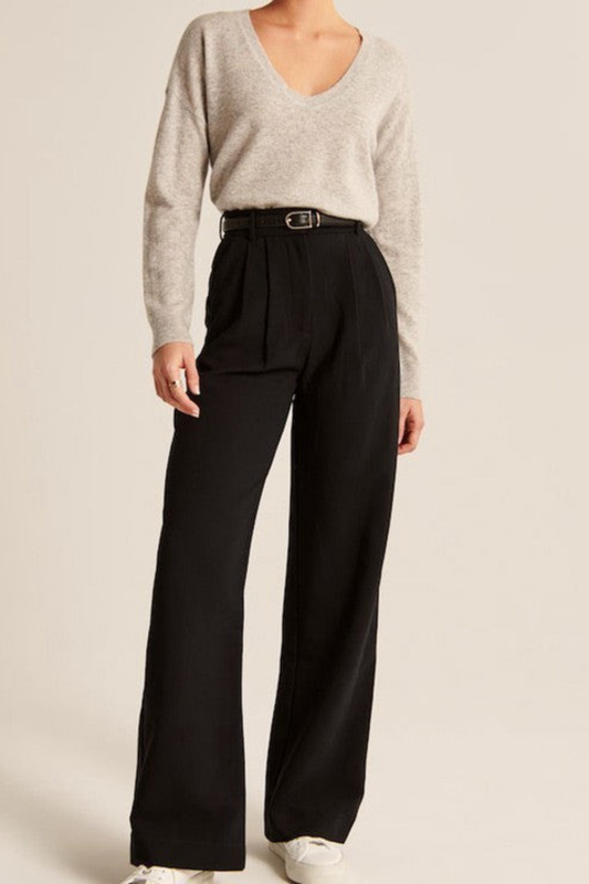 High Waist Wide Leg Casual Pants