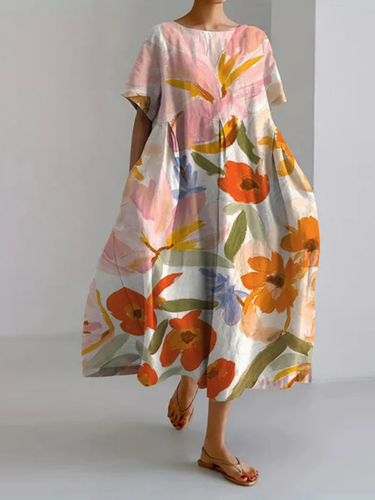 Valentina | Flattering Summer Floral Dress for Effortless Movement