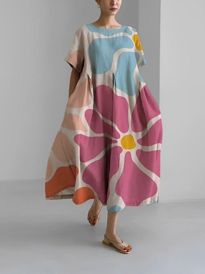 Valentina | Flattering Summer Floral Dress for Effortless Movement