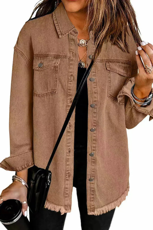 Brown - Classic Everyday Denim Jacket