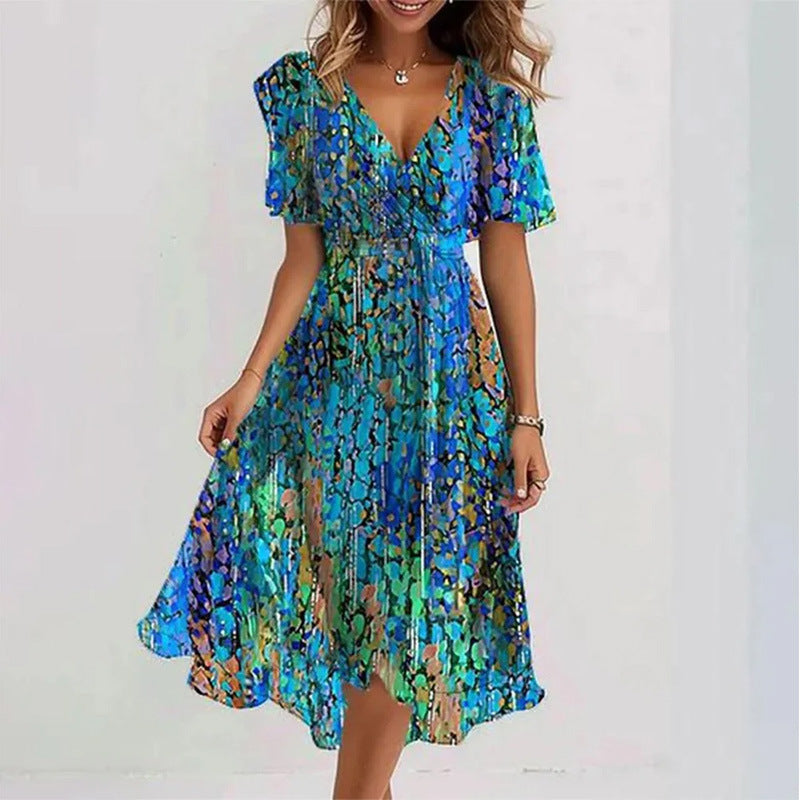 VALMIRA ELEGANT COTTON FLORAL DRESS