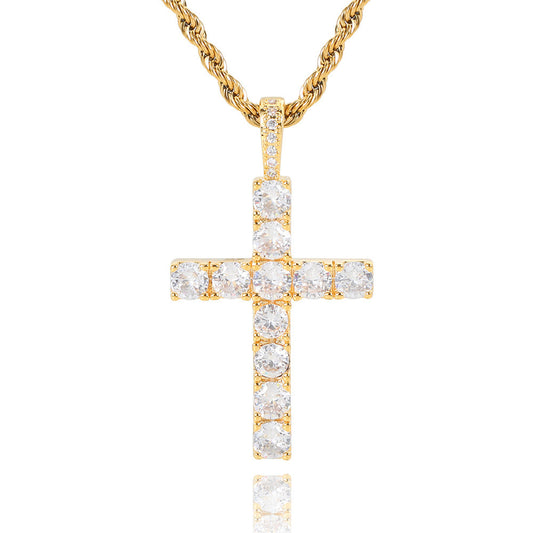 Moissanite cross necklace