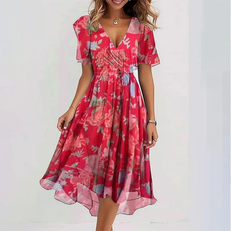 VALMIRA ELEGANT COTTON FLORAL DRESS