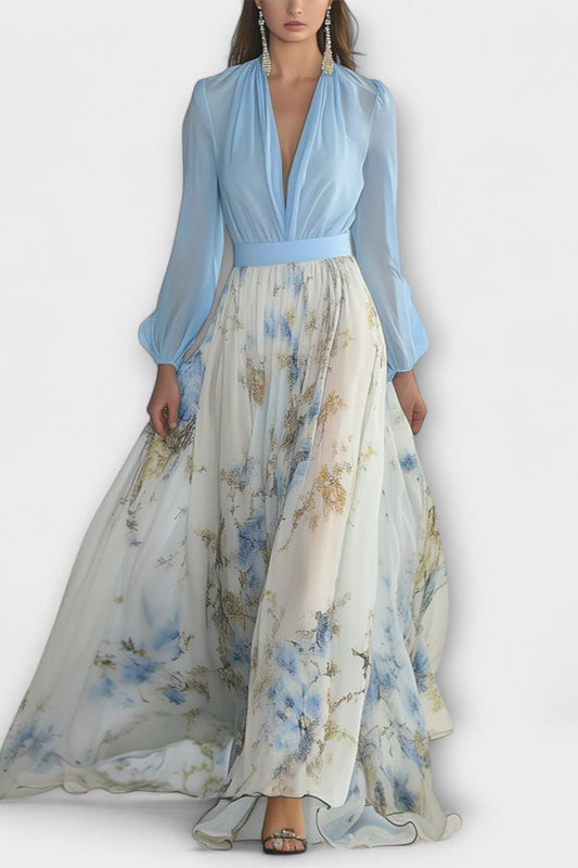 The Elara – Soft Floral Maxi Dress