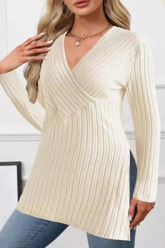 The Maren - Wrap Knit Longsleeve