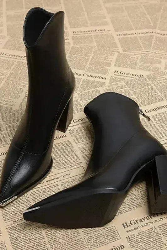 Classy Heel - Leather Boots