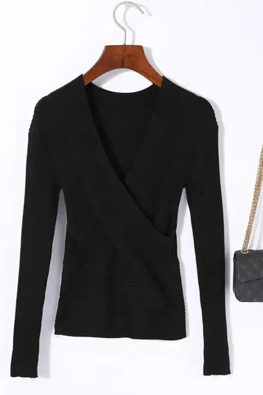 The Celina – Deep V Wrap Longsleeve