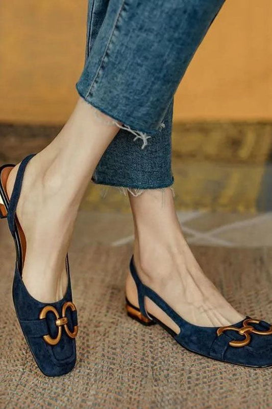 Riley - Elegant Orthopedic  Square Heel Sandals