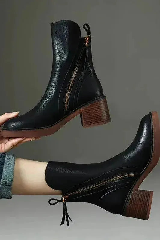 Streamlined Ankle - Leather Boots