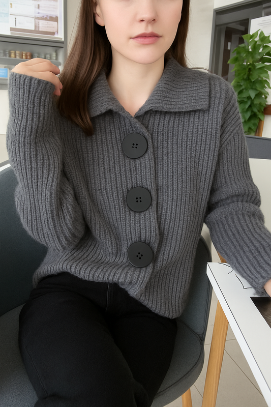 Charcoal Whisper Knit Jacket