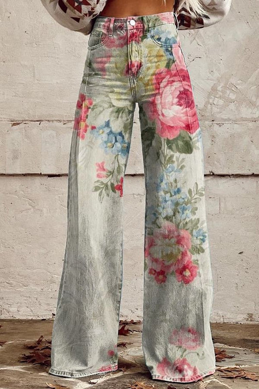 Lila - Trendy Retro High-Waisted Pants