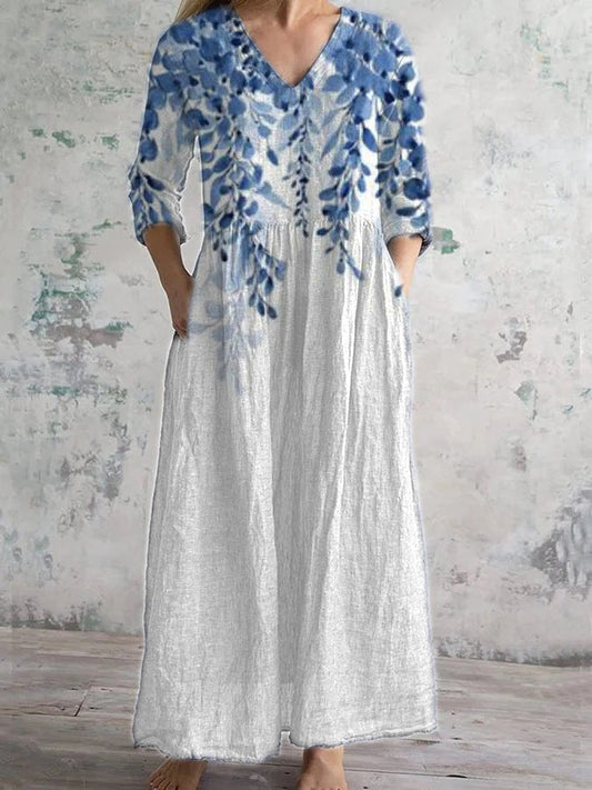 Tanya |  Retro Floral Maxi Dress