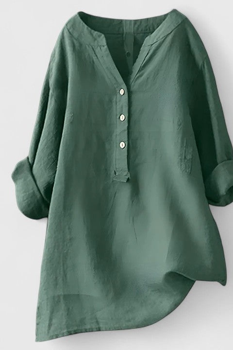 Green - Button-Front Shirt
