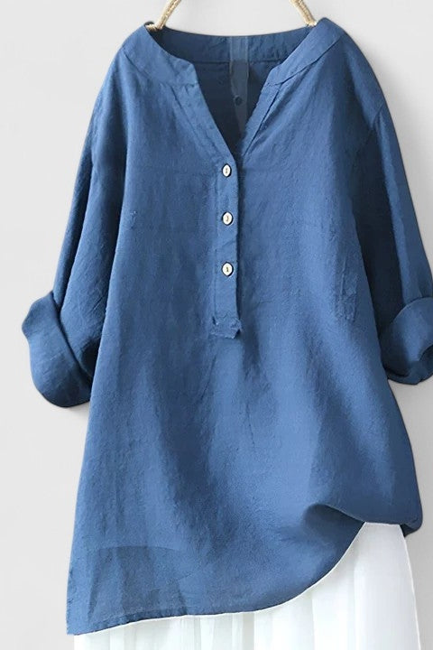 Royal Blue - Button-Front Shirt