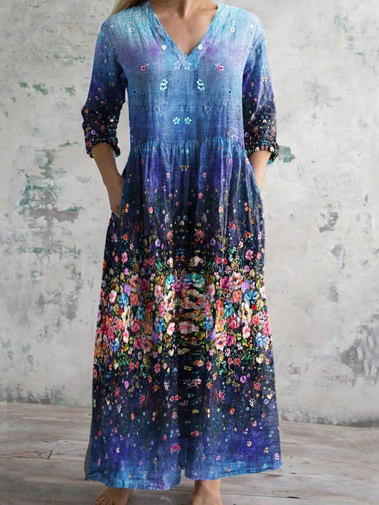 Jodie | Retro Floral Maxi Dress