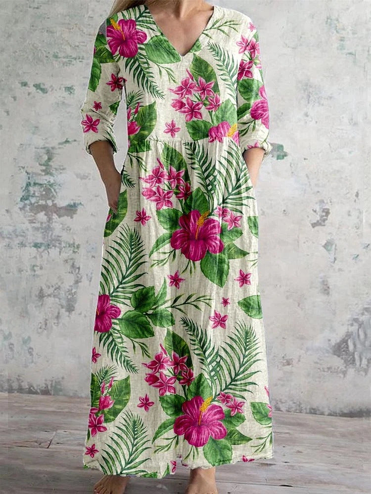 Ellie | Retro Floral Maxi Dress
