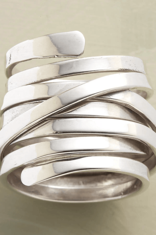 Bliss - Vintage Thick Layer Silver Ring