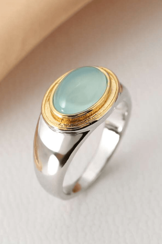 Gabi - Vintage Green Moonstone Ring