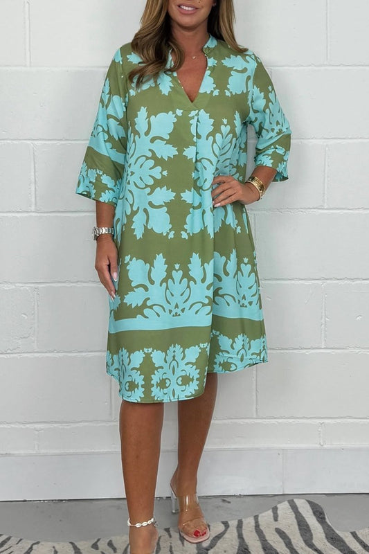 Mint Breeze Dress – Printed Dress