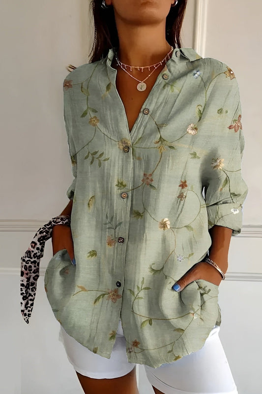 Sage Meadow – Floral Blouse