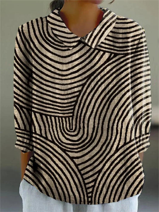 Maria™ Monochrome Wave Blouse