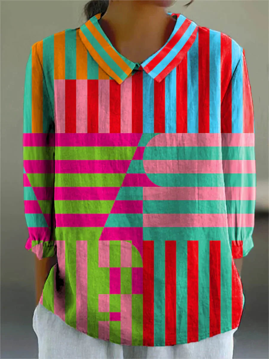 Natalie™ Geometric Colorplay Blouse