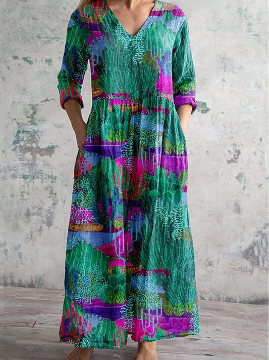 Kayla |  Retro Floral Maxi Dress