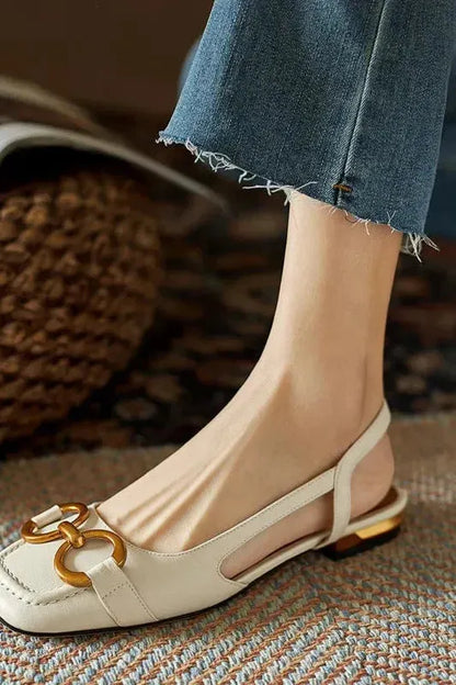 Riley - Elegant Orthopedic  Square Heel Sandals