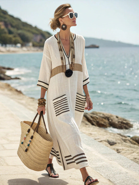 Loose fitted Boho Dress with Pockets