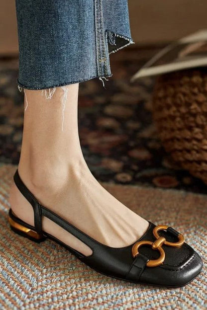 Riley - Elegant Orthopedic  Square Heel Sandals