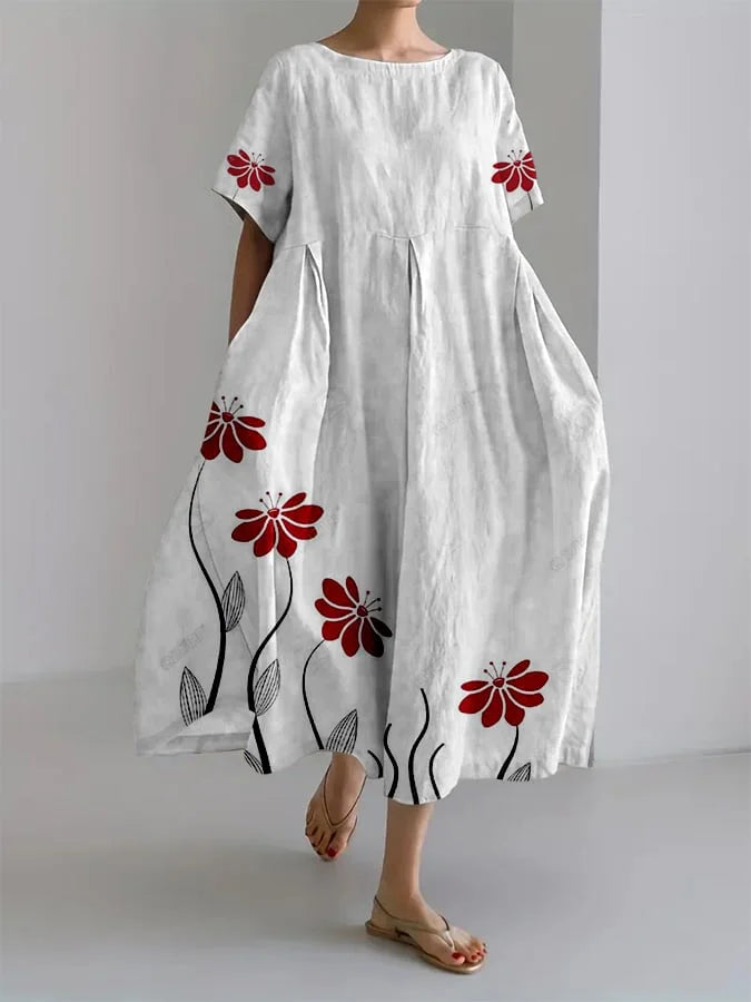 Sabrina | Elegant Long Floral Dress for Effortless Comfort in Every Casual Occasion
