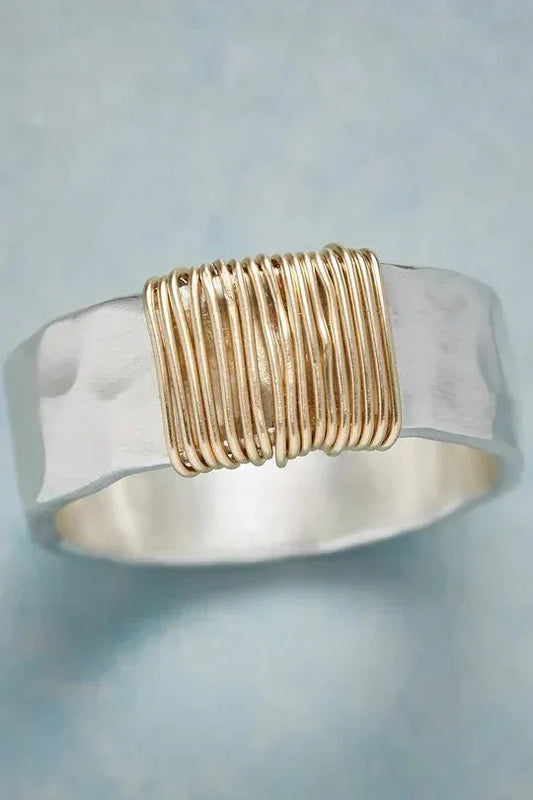 Golden Boho Threads Ring